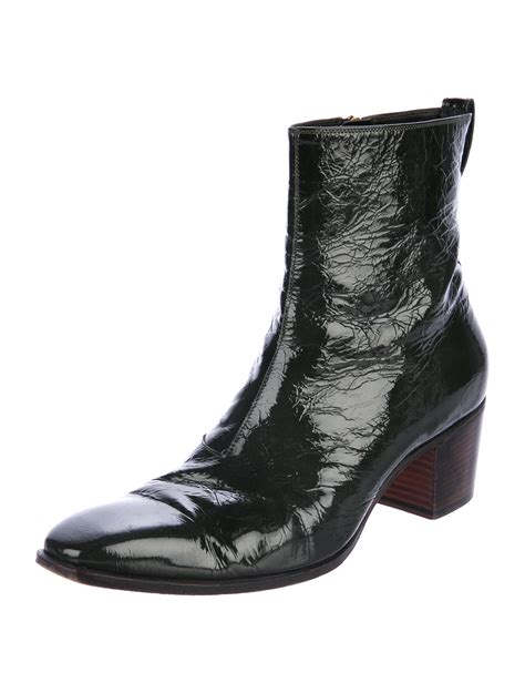 Yves Saint Laurent Jonny 65 Patent Leather Boots 